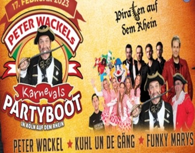Peter Wackels Karnevals Partyboot 2023 - Bustour